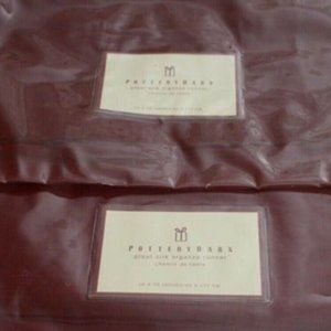 Pottery Barn Vintage 2 70"Table runners 8 Napkins & Rings, Wine Bag, 5pc Coaster